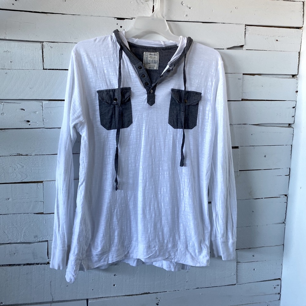 Alexander Julian Long Sleeved Cotton Hooded Shirt